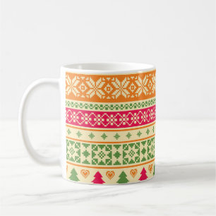 Fairer Isle Style Weihnachten Nahtlos Kaffeetasse
