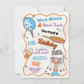 Fairer Karneval Vergnügungspark Circus Geburtstag Einladung (Vorderseite)