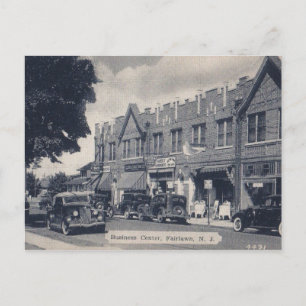 Fairer Rasen, New Jersey, Business Center, Vintag Postkarte
