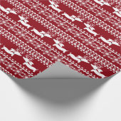 Fairer Rentier Dackel Geschenkpapier Wrap Wrapping (Ecke)