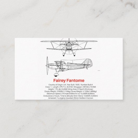Fairey Fantome Business Card Visitenkarte (Vorderseite)
