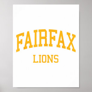 Fairfax High School Hs Los Angeles Ca Retro Sports Poster