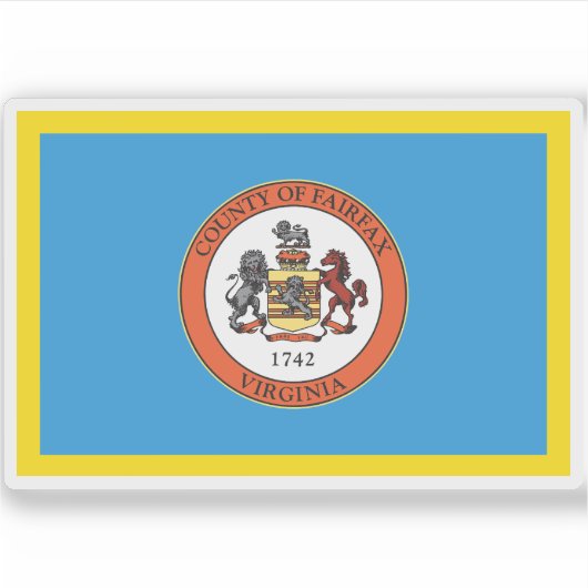 Fairfax-Landkreis, Virginia Aufkleber (Vorderseite)
