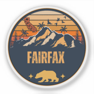 Fairfax Stadt, Kalifornien Aufkleber