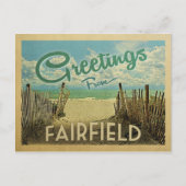 Fairfield Beach Vintage Travel Postkarte (Vorderseite)