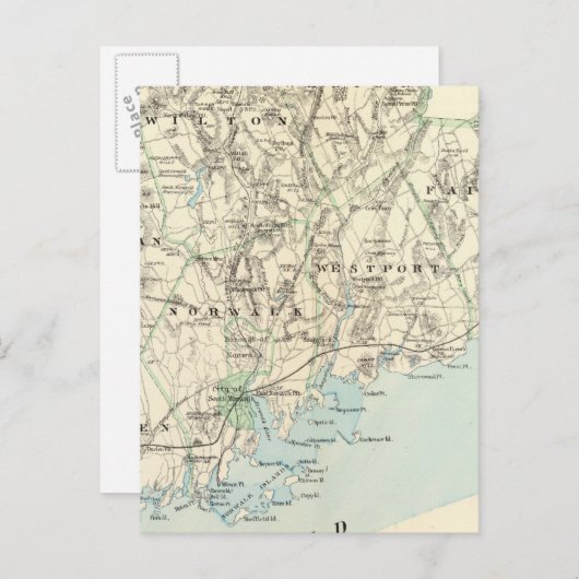 Fairfield Co Postkarte (Vorne/Hinten)