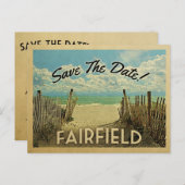 Fairfield Connecticut Save the Date Vintag Ankündigungspostkarte (Vorne/Hinten)