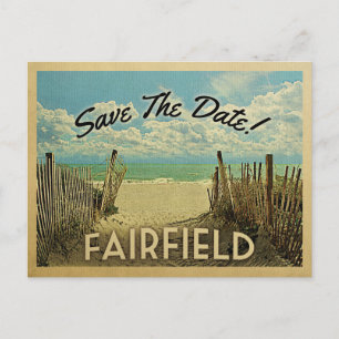 Fairfield Connecticut Save The Date Vintage Ankündigungspostkarte