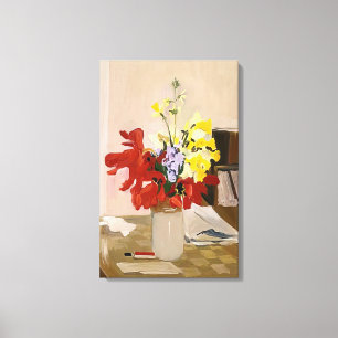 Fairfield Porter - ANEMONE UND DAFFODIL 1965 Leinwanddruck