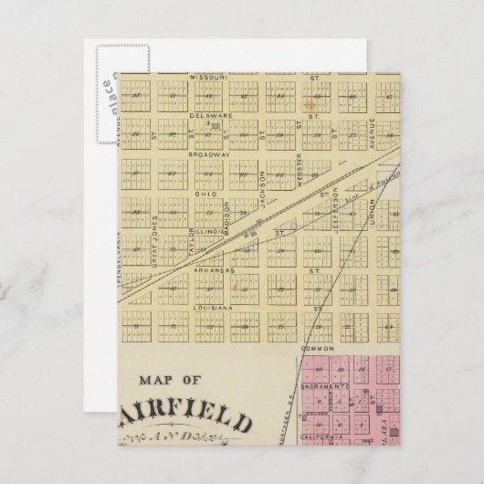 Fairfield, Suisun Postkarte (Vorne/Hinten)