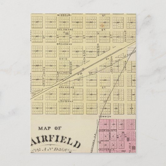 Fairfield, Suisun Postkarte (Vorderseite)