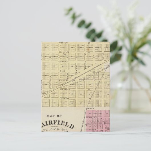 Fairfield, Suisun Postkarte (Stehend Vorderseite)