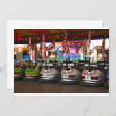 Fairground Dodgem Bumper Car Einladungen (Vorne/Hinten)