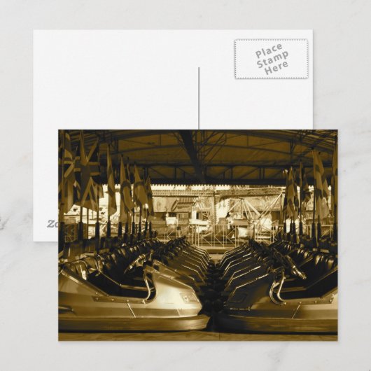 Fairground Dodgem Bumper Car Postkarte (Vorne/Hinten)