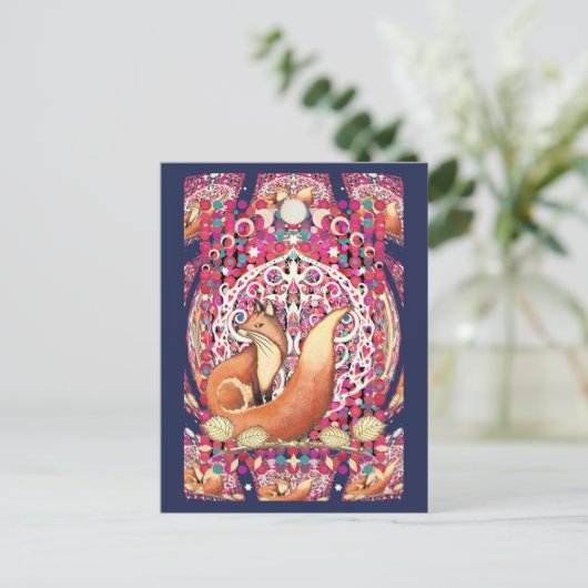 Fairground Fox Postkarte (Stehend Vorderseite)