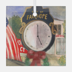 Fairhope-Uhrenschmuck Ornament Aus Glas