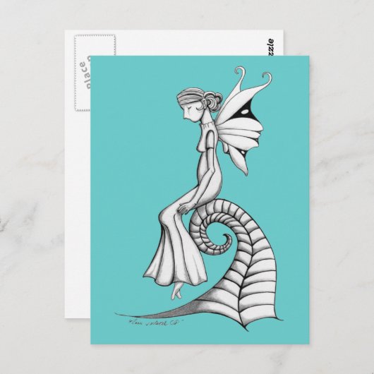 Fairie Postkarte (Vorne/Hinten)