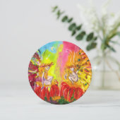 FAIRIEN DAWN, Zauberblaue Glitzern Einladung (Stehend Vorderseite)