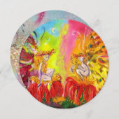 FAIRIEN DAWN, Zauberblaue Glitzern Einladung (Vorne/Hinten)