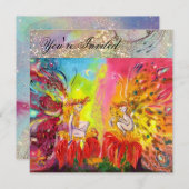 FAIRIEN DAWN, Zaubergoldene Glitzern Einladung (Vorne/Hinten)