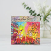 FAIRIEN DAWN, Zaubergoldene Glitzern Einladung (Stehend Vorderseite)