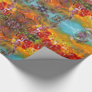 FAIRIEN DER ROTEN BLUME Blumenfantasie Weihnachten Geschenkpapier