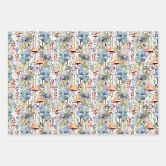 FAIRIEN UND FAIRY HOUSES GIFT GESCHENKPAPIER SET (Vorderseite)