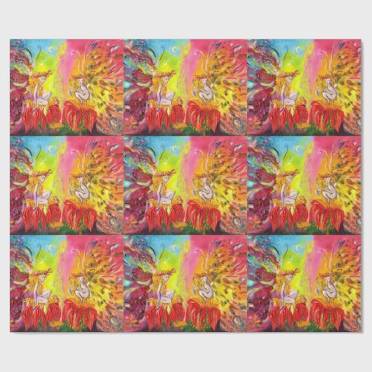 FAIRIEN VON DAWN / Fantasy Christmas Gruß Geschenkpapier (Flach)