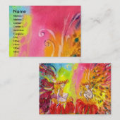 FAIRIEN VON DAWN / MAGIC GLITZERN IN FUCHSIA GOLD VISITENKARTE (Vorne/Hinten)