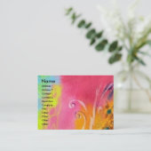 FAIRIEN VON DAWN / MAGIC GLITZERN IN FUCHSIA GOLD VISITENKARTE (Stehend Vorderseite)