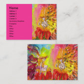 FAIRIEN VON DAWN / MAGIC GLITZERN IN FUCHSIA GOLD VISITENKARTE (Vorne/Hinten)