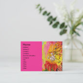 FAIRIEN VON DAWN / MAGIC GLITZERN IN FUCHSIA GOLD VISITENKARTE (Stehend Vorderseite)