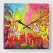 FAIRIEN VON DAWN QUADRATISCHE WANDUHR (Vorderseite)