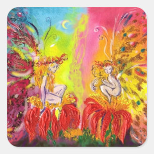 FAIRIEN VON DAWN QUADRATISCHER AUFKLEBER