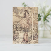 "Fairies and Elves" von Arthur Rackham Dankeskarte (Stehend Vorderseite)