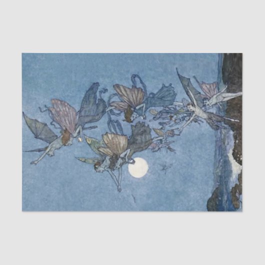 "Fairies and Elves" von Edmund Dulac von "The Temp Seidenpapier (Vorderseite)