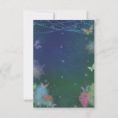 Fairies and Friends Butterfly Glitzer Babydusche Dankeskarte (Rückseite)