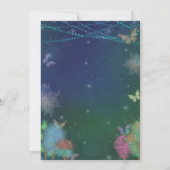 Fairies and Friends Butterfly Glitzer Babydusche Einladung (Rückseite)