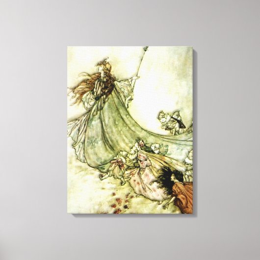 Fairies Away - Arthur Rackham Leinwanddruck (Vorderseite)