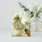 Fairies Away - Arthur Rackham Postkarte (Stehend Vorderseite)