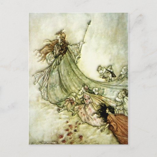 Fairies Away - Arthur Rackham Postkarte (Vorderseite)
