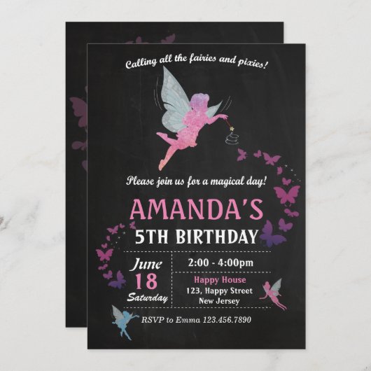 Fairies Birthday Einladung