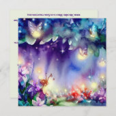 Fairies Garden: Fairies Glow, eine Babydusche Einladung (Vorne/Hinten)