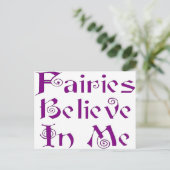 Fairies glauben an mich postkarte (Stehend Vorderseite)