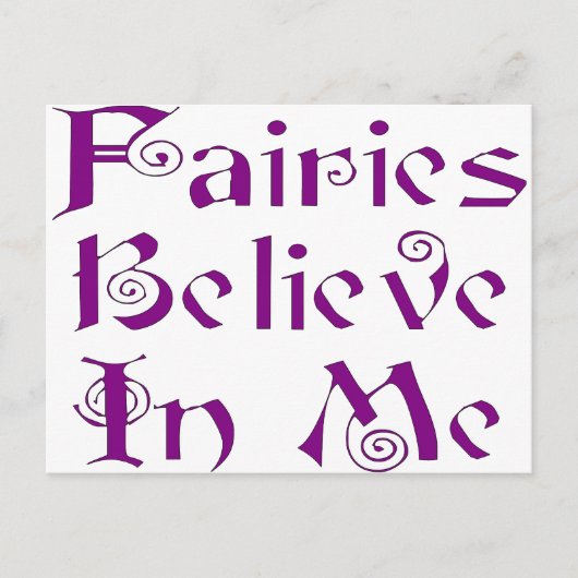 Fairies glauben an mich postkarte (Vorderseite)