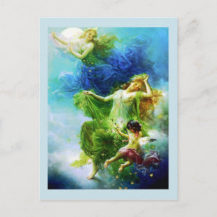 Fairies in der Nachtpostkarte Postkarte
