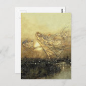 "Fairies in Kensington Gardens" von Arthur Rackham Postkarte (Vorne/Hinten)