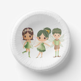Fairies in Schalen zum Grünbuch bedruckt Pappteller