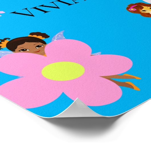 Fairies mit Blume Poster (Ecke)