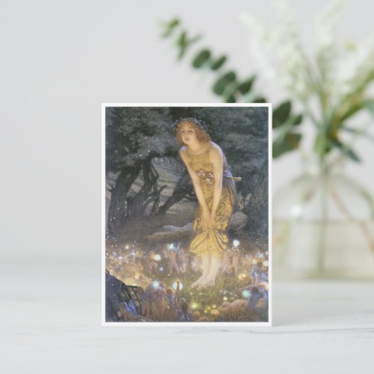 Fairies on Midsommer Eve by Edward R. Hughes Postkarte (Stehend Vorderseite)